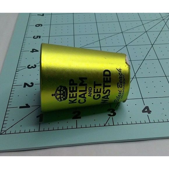 Keep Calm & Get Wasted Biloxi Beach Mississippi Shot Glass - Picture 4 of 5